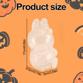 Tinoaly Doll Protective Case with Chain, Acrylic Clear Cover Protector for Sitting Plush Figure Dolls Display Case Pumpkin Style Accessories Plush Toy Transparent Storage Bag Box for Collectors