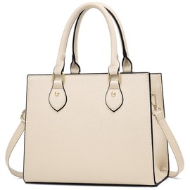 CHICAROUSAL Crossbody Purses and Handbags for Women PU Leather Tote Top Handle Satchel Shoulder Bags, Liz Cream Beige, Crossbody Purses for Women