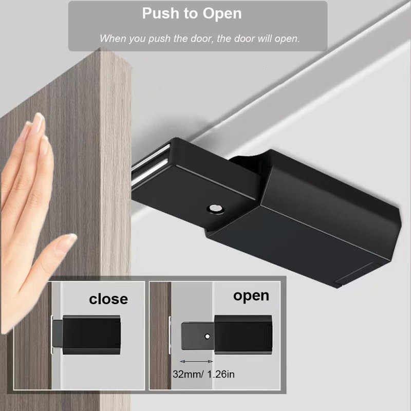 Push to Open Door Latch Cabinet Hardware ZKRIOC 2 Pack
