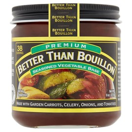 Better Than Bouillon Premium Seasoned Vegetable Base, Blendable Base for Added Flavor, 38 Servings Per Jar, 8-Ounce Jar (Pack of 4)