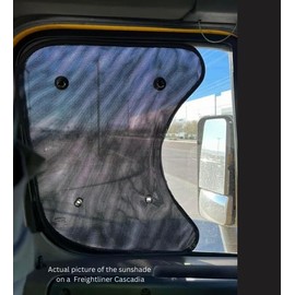 Semi-Truck Side Window Sun Shade – Fits Freightliner Cascadia (All Years) –2023 to 2025 Model Enhanced