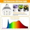 JhauvMw 22W LED Grow Light, E26 Socket, Full Spectrum 4000K,