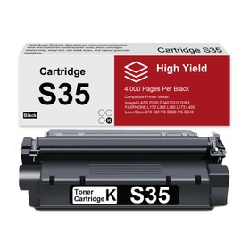 PIONOUS S35 Black Toner Cartridge 1-Pack Replacement for Canon S35 Toner, Compatible with imageCLASS D320, D340, FAXPHONE L170, L400 Printer Ink