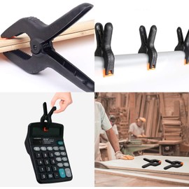 JJWNMLL Pack of 24 Spring Clamps, 2 Inch High Performance Black Nylon Spring Clamps, Glue Clamps with Movable and Ribbed Jaws for Woodworking, DIY, Photo Studios, Photo Background