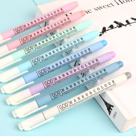 HANKU Bible Pens Bundle Set, 8 Pack Colored Pens, 8 Pack Black Gel Pens, 12 Pack Pastel Highlighters