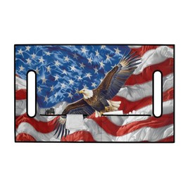 Knextrepoy American Flag Golf Cart Seat Cover Eagle Golf Cart Seat Towel Blanket with Front Pockets Comfortable Golfcart Cushion for 2 Person Seats Cart Seat Cover Accessories Decor