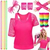 Pack of 10 80s Costume Accessories Set, 1980s Outfits for