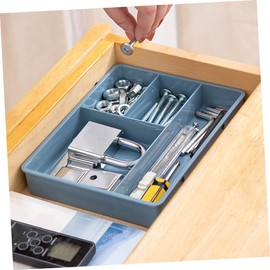 SHOWERORO 4pcs Desktop Storage Box Office Storage Drawer Organizers Makeup Organizer