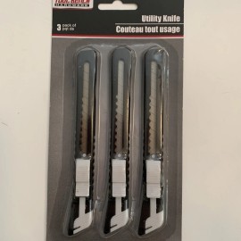 Unbranded Box Cutter Snap Utility Knife Sharp Blade Tool Set x 3 - 9 Total