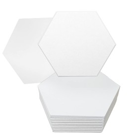 LazyWomen 12 Pack Sound Proof Foam Panels, 14" X 12" X 0.4" Soundproof Wall Panels Sound Proof, Hexagon Acoustic Panels Used in Home & Office for Sound Dampening & Noise Cancelling for Room(White)