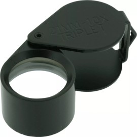 FindingKing 10x Round Triplet Loupe Black 21mm