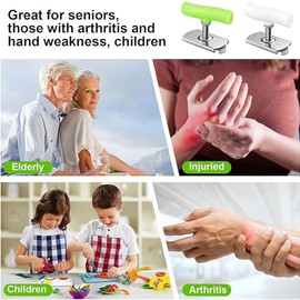 Deckelöffner,Dosenöffner Manuell,Glasöffner schraubdeckelöffner,flaschenöffner für senioren,für Familie, Picknick,Geschäft (Weiß)