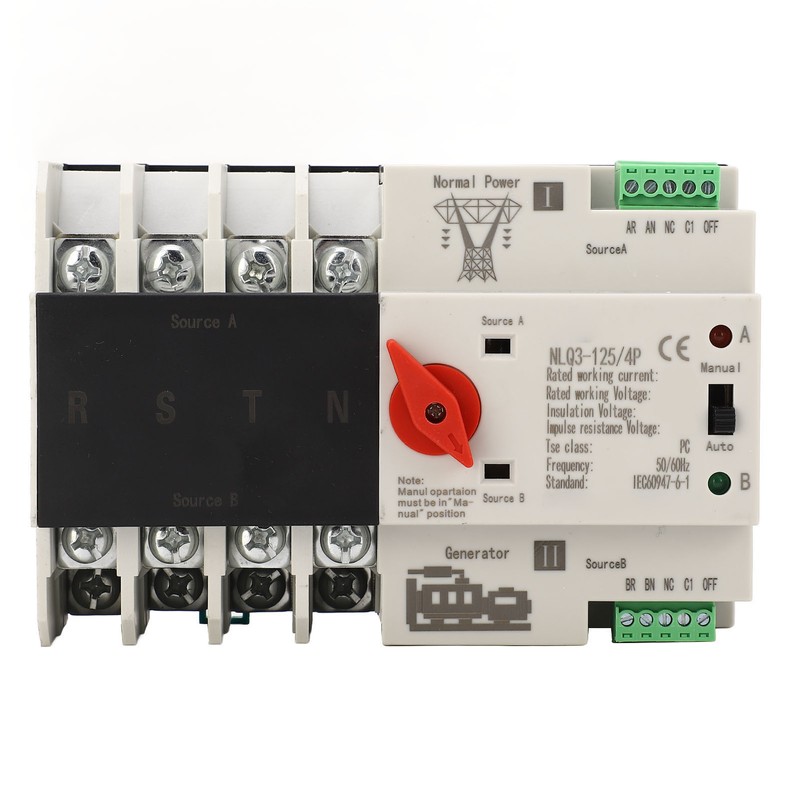 Dual Power Automatic Transfer Switch 4P Fast Switching PC AC