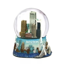 Zizo Boston Snow Globe Souvenir from Massachusetts 3.5 Inches Tall