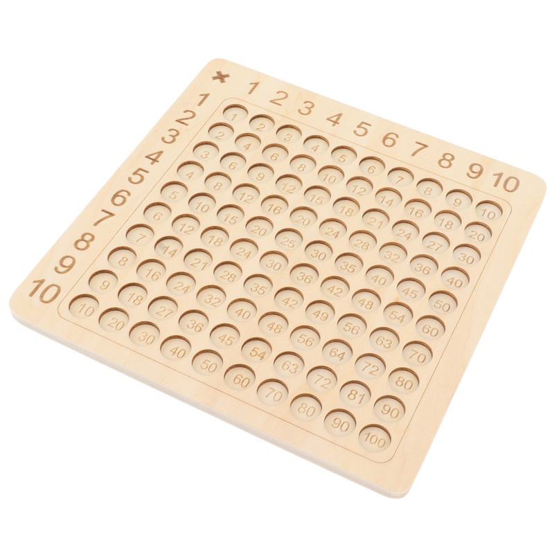 Wooden Multiplication Board Educational Multiplication Game Board for Learning Teaching