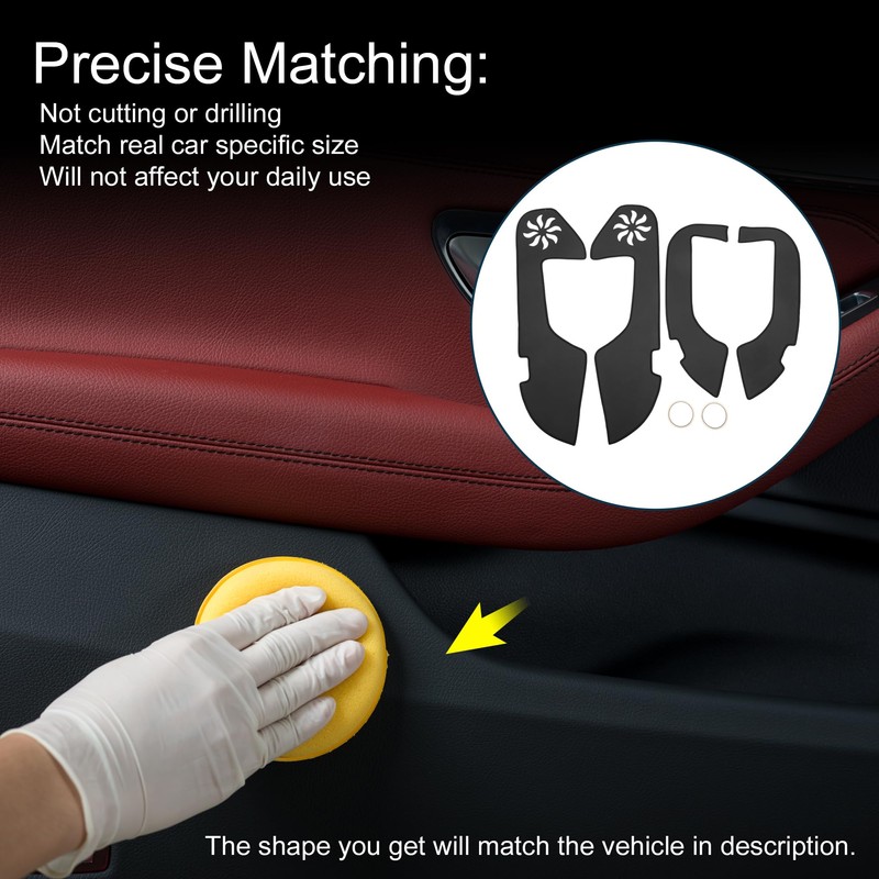 X AUTOHAUX Leather Car Door Anti Kick Pad Sticker for