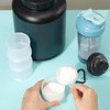 Baderke 2 Pcs Protein Powder Travel Container with Funnels Stand,