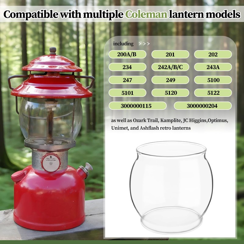 LVACODV 10-Pack Lantern Mantles & Glass Globe Replacement, Compatible with