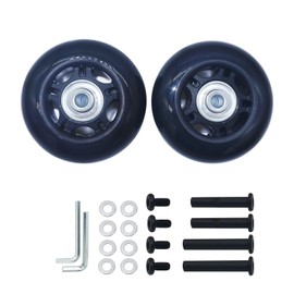 Silent Wheel Series Replacement Tire Set for Suitcases, Shopping Carts, Carrying Bags, Etc., Wheel Width: 0.9 inches (24 mm), Caster Replacement, DIY Repair Replacement Kit (Diameter 2.7 inches (68 mm), 2 Pieces