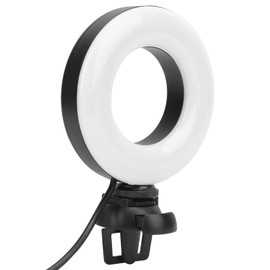 LED Fill Light, LED Camera Light Multifunction 4 Inch Adjustable Color Temperature High CRI for Live Streaming for Video Conference for Online Meeting