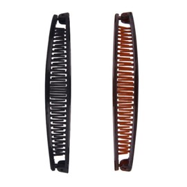 Black and Brown Hair Claws Vintage Combs Tool for Thick Curly Hair Long Hair Clips Banana Hair Comb Fish Handle Slide Hair Clips Claws Set for Women Accessories