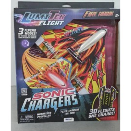 Wecooltoys LumiTek Flight Sonic Chargers Plane, 3 Flying Modes , Motorized Propeller