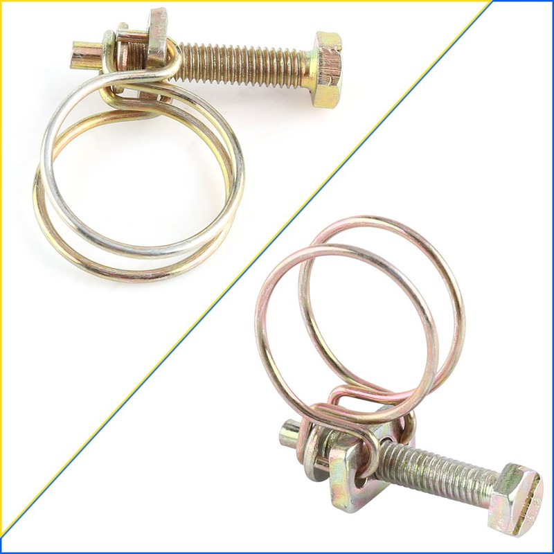 10pcs Double Wire Hose Clips Adjustable Double Wire Water Hose