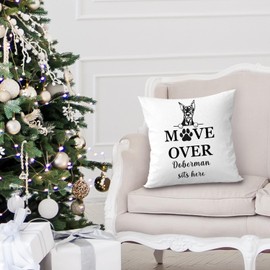 Gett Doberman Pillow Covers - Funny Doberman & Dog Pillowcases, 18x18 - Sit Here & Home Decor