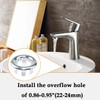 6 Pack Sink Overflow Ring, Bathroom Kitchen Sink Basin Trim,