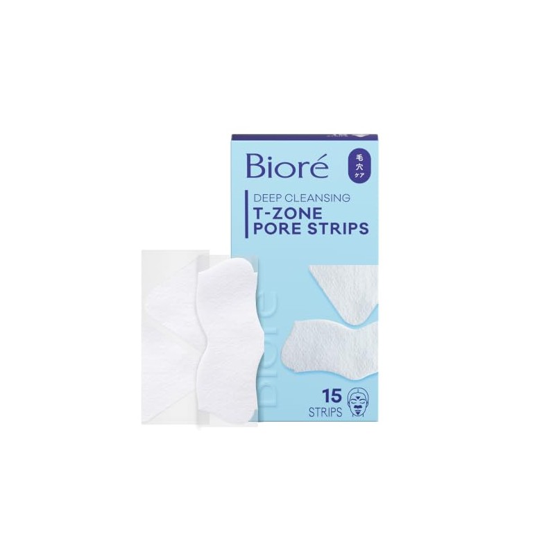 Bioré T-Zone Targeted Deep Cleansing Pore Strips, 15 Count, (5