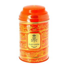 Nina's Paris, Place Vendôme Flavored Black Tea in Embossed Orange Tin, 3.5 Oz