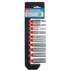 Hilka 03021002 10pce 1/4-inch Pro Craft Deep Metric Socket Set