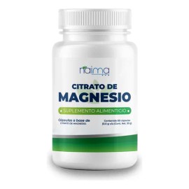Citrato De Magnesio 500mg Naima 60caps Puro Alta Absorción                                                                                            