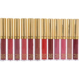 Brillo de labios, 12 colores Lápiz labial líquido mate de larga duración Taza antiadherente Juego de glaseado de labios Herramienta de maquillaje Textura agradable para la piel Belleza Cosmética Juego