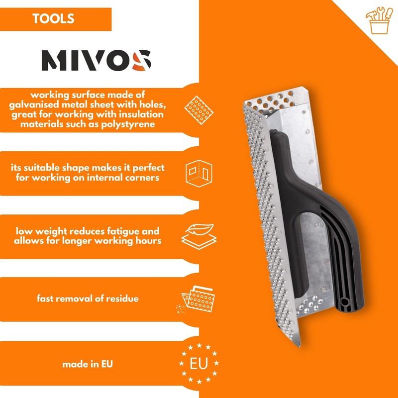 MIVOS Sanding Board Square – Rasp Board for Styrofoam –