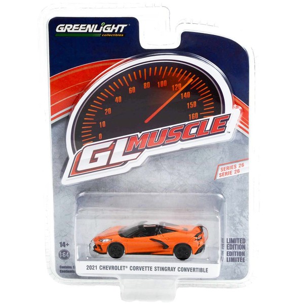 2021 Chevy Corvette Stingray Convertible Sebring Orange Metallic Greenlight Muscle