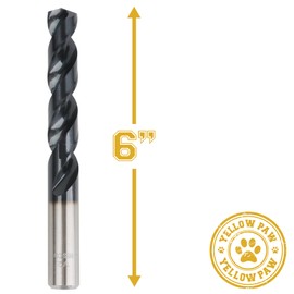 1/2 Inch Drill Bit (5 Pack) Industrial Grade M35 Cobalt Titanium Aluminum Nitrite - 1/2" Diameter & Total Length of 6" with Working Length of 4" Easily Drill Into Metal, Steel, & Aluminum