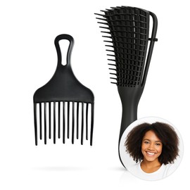 Lockige Haarbürste, Curly-Methode, hilft, Locken einfach und schmerzfrei zu definieren, Anti-Zieh-Haarbürste, entwirrend, für Damen oder Herren, ohne Ziehen, verhindert Haarbruch