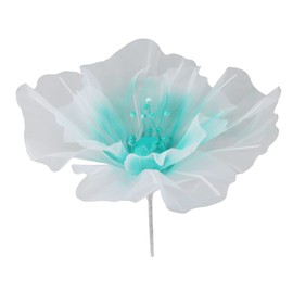 Gauze Flower 19.7in Diameter Soft Bright Colors Light Reusable Handcrafted Organza Flower for Wedding Photography Family Green
