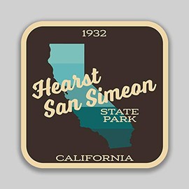 JMM Industries Hearst San Simeon State Park California Vinyl Decal Sticker Car Window Bumper 2-Pack 4-Inches by 4-Inches Premium Quality UV Protective Laminate SPS627