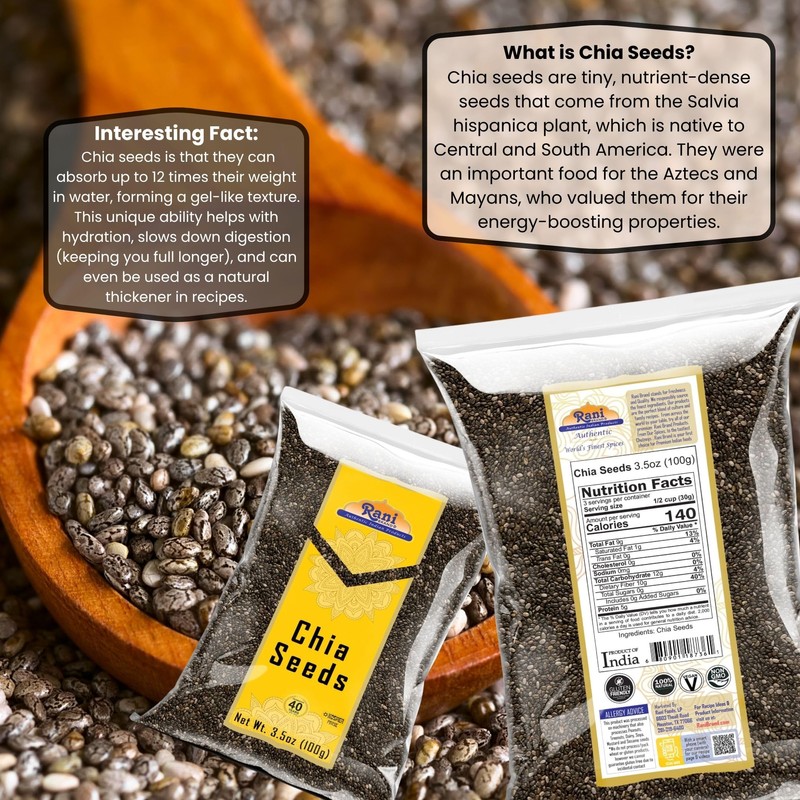 Rani Chia Seeds 3.5oz (100g) ~ All Natural | Vegan