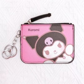 Sanrio Kawaii Kuromi Coin Purse Card Holder Key Chain Backpack ID Tag US
