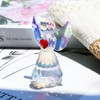 Figura de ángel transparente con corazón rojo, regalo para mujer