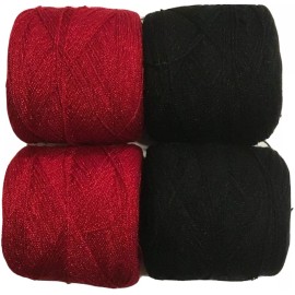 Hilos Mexico Crystal Lace Yarn. Colors  24/60. Acrylic/Rayon. 900 yards each. 1 set of 4.