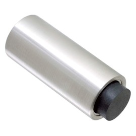 PHOS Design Wall Door Stopper Diameter 25 mm, Depth 62 mm with Rubber Buffers, Real Stainless Steel, Door Stopper for Wall, Window Stop, Wall, Spacer, Door Buffer