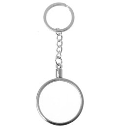 Oilmal Coin Key Ring, Creative 40mm Commemorative Coin Holder Keychain Locket Souvenir Coin Pendant Keychain for Fashion Jewelry