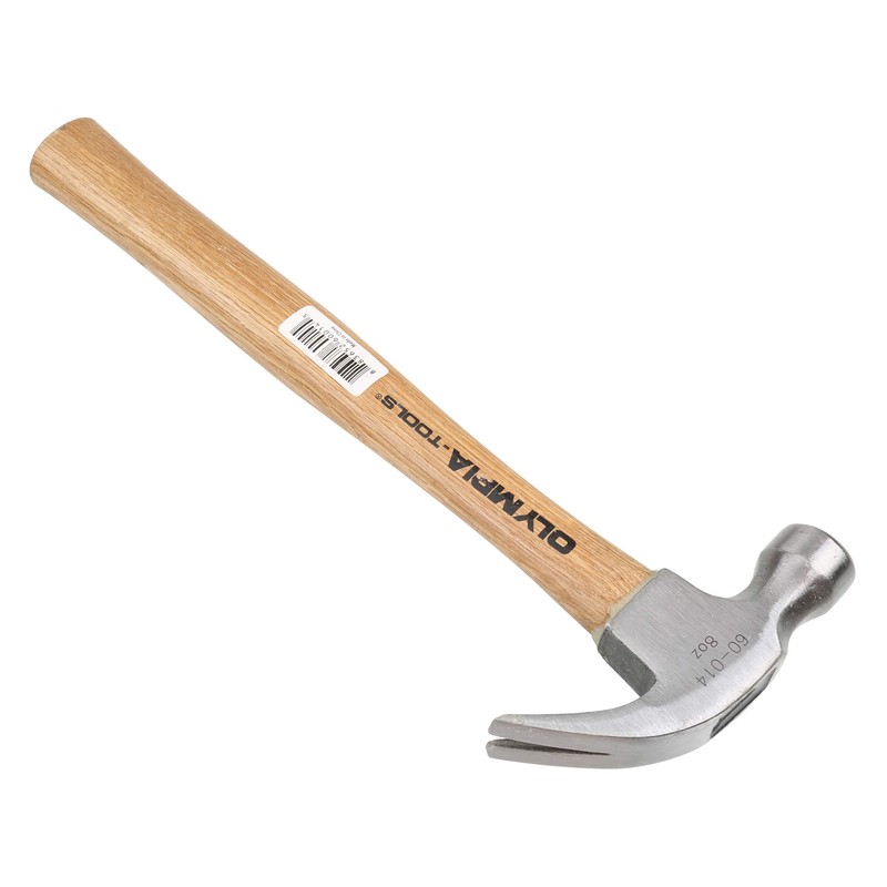 Olympia Tools Claw Hammer, 60-014, 8 Ounce,Silver