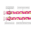 Olahibi Dog Collar and Leash Set, Pink Daisy Pattern, Polyester