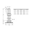 Ganter Normelemente Stainless Steel Adjustable Feet - GN 41-80-M12-60-D0-SK |
