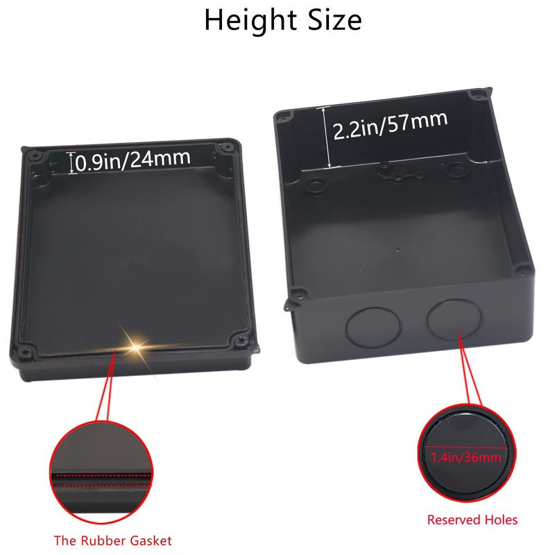 Electrical Box, Outdoor Waterproof Box IP65 Junction Box with Reserved